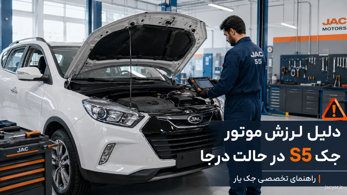 دلیل لرزش موتور جک S5 در حالت درجا؛ عیبیابی تخصصی و راهکار رفع آن
