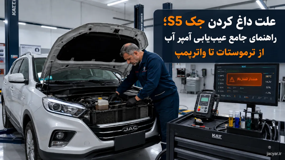 علت داغ کردن جک S5؛ راهنمای ترموستات تا واترپمپ